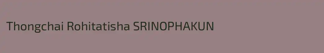 Thongchai Rohitatisha SRINOPHAKUN